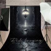 Aperturee - Aperturee Grey Dark Magic Chandelier Architecture Sweep Backdrop